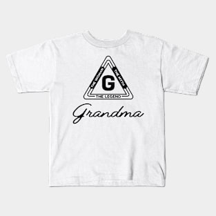 Grandma - The woman the myth the legend Kids T-Shirt